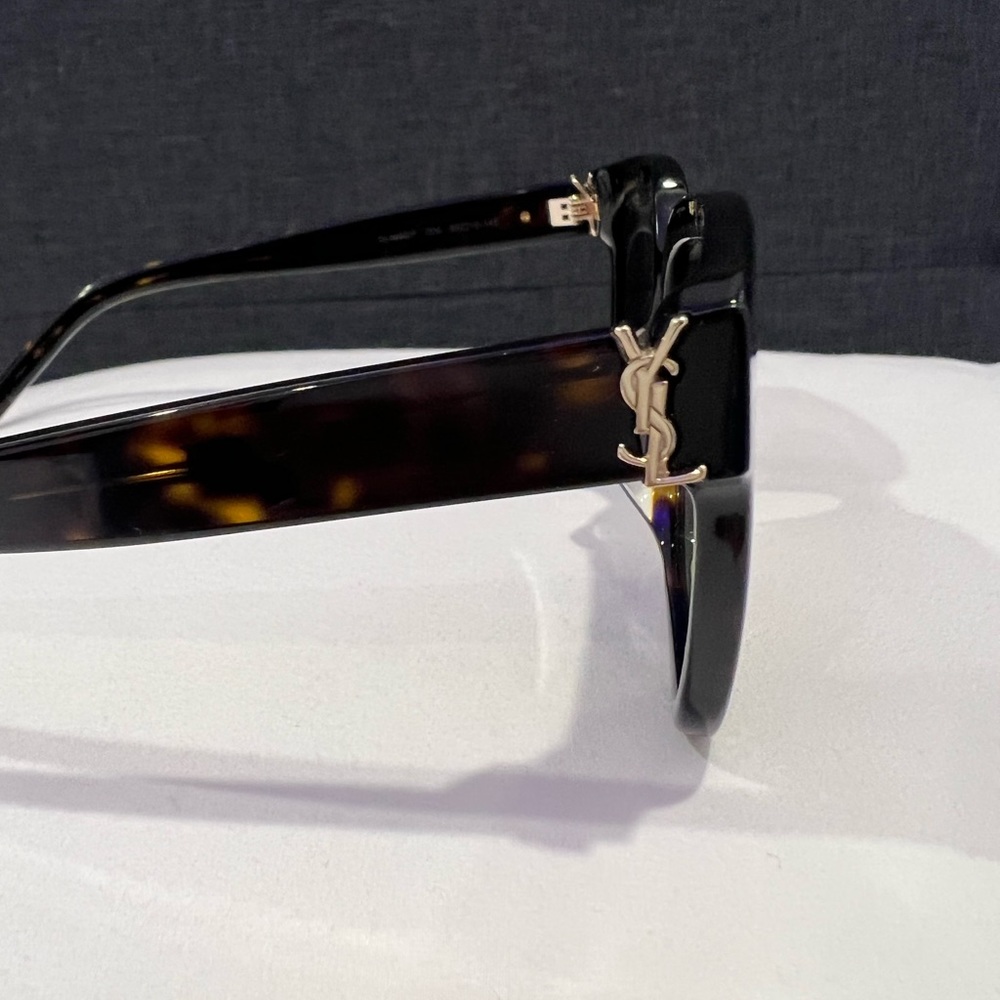 Saint Laurent Tortoise Square Sunglasses - Picture 8 of 8